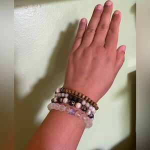 Set of 4 boho beaded bracelets